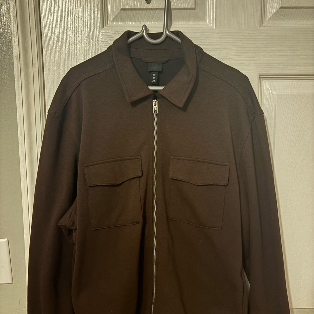 Brown Zip-Up Jacket